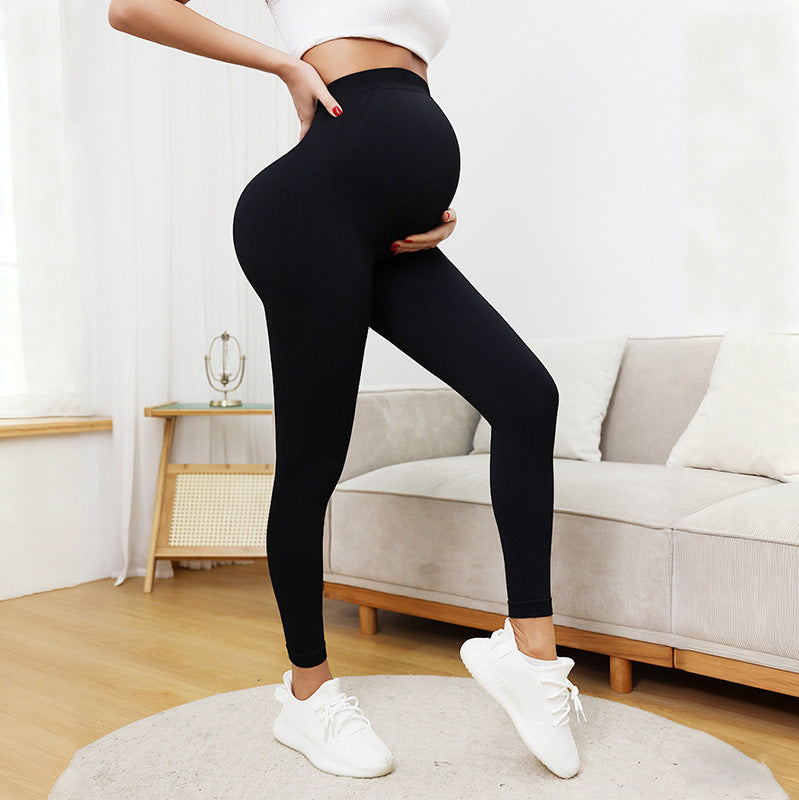 Maternity Yoga Pants - High Waisted Seamless Pregnancy Leggings