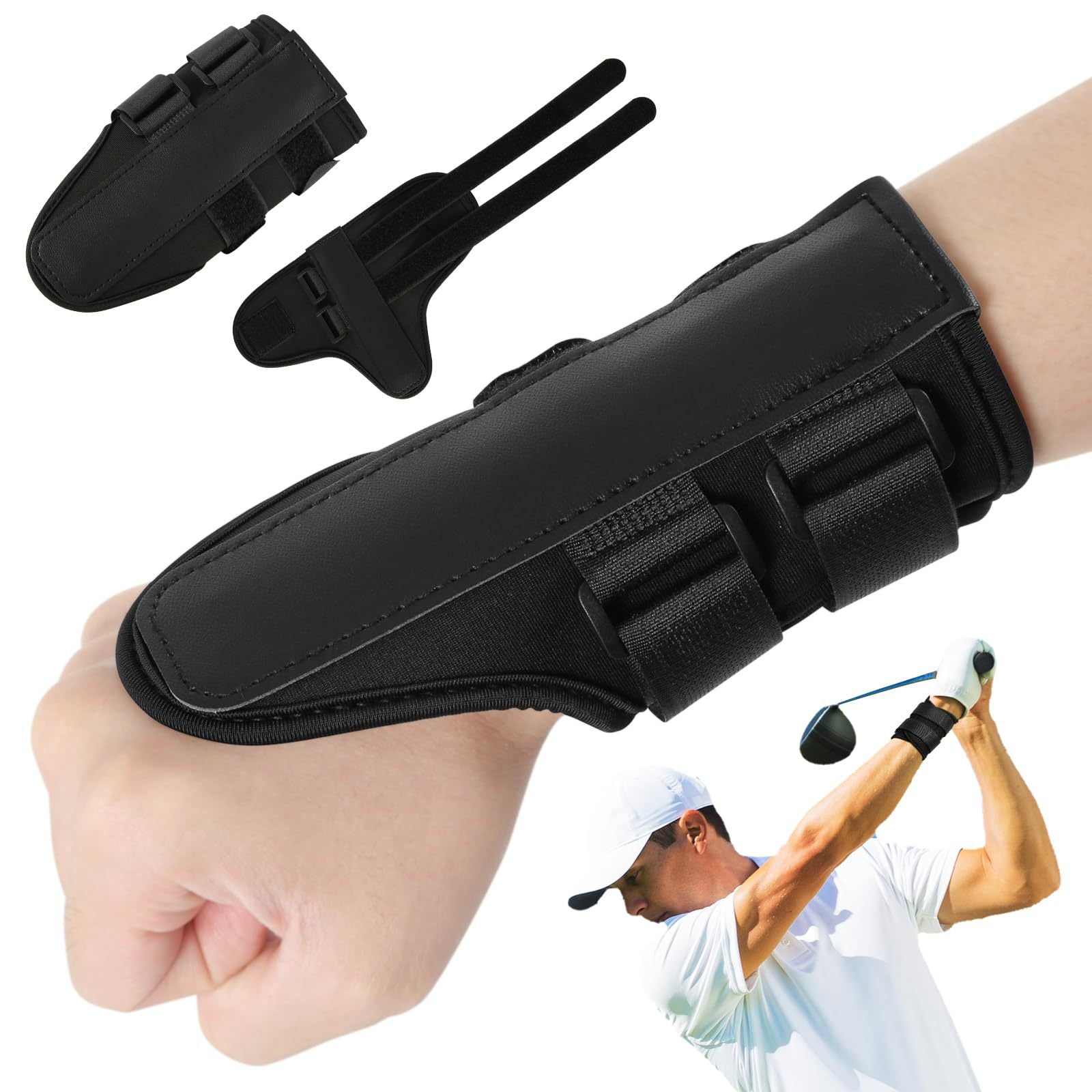 Golf swing wrist fixation