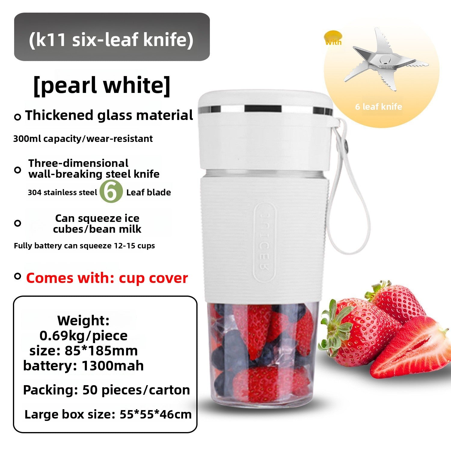 Portable rechargeable mini juicer cup